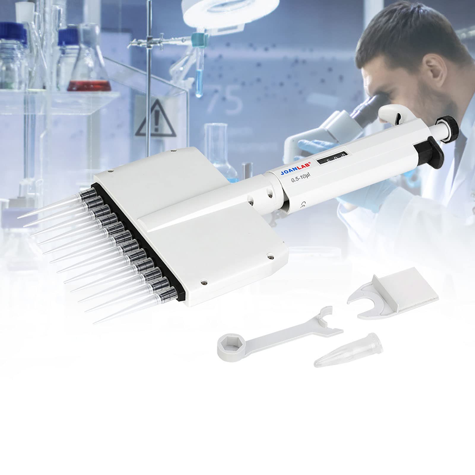 Amazon.co.jp: 12 Channel Multichannel Pipette, 12 Channel 0.5-10μl